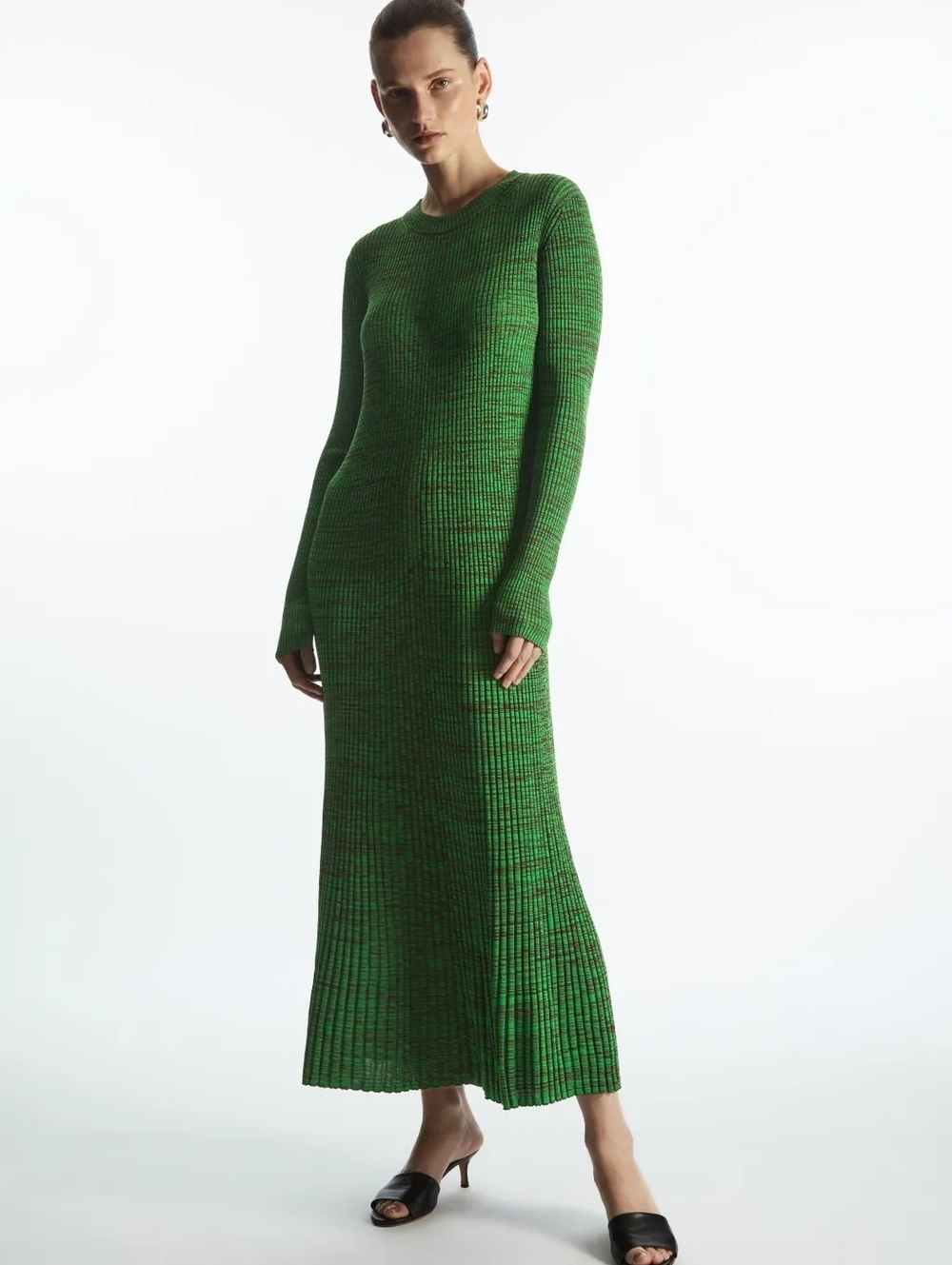 NWT COS Mélange Ribbed Midi Dress